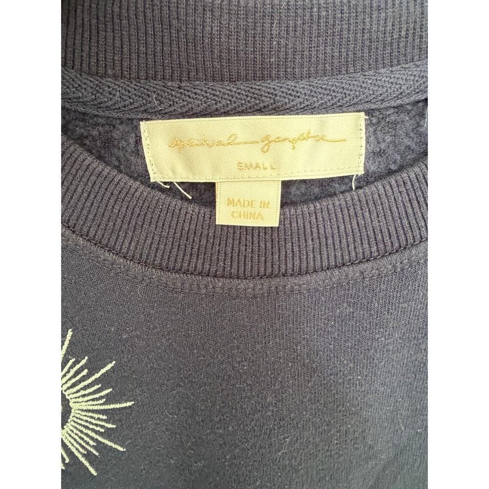 SPIRITUAL GANGSTER Mystical Forever Crewneck Sweatshirt Embroidered Navy - Picture 4 of 11